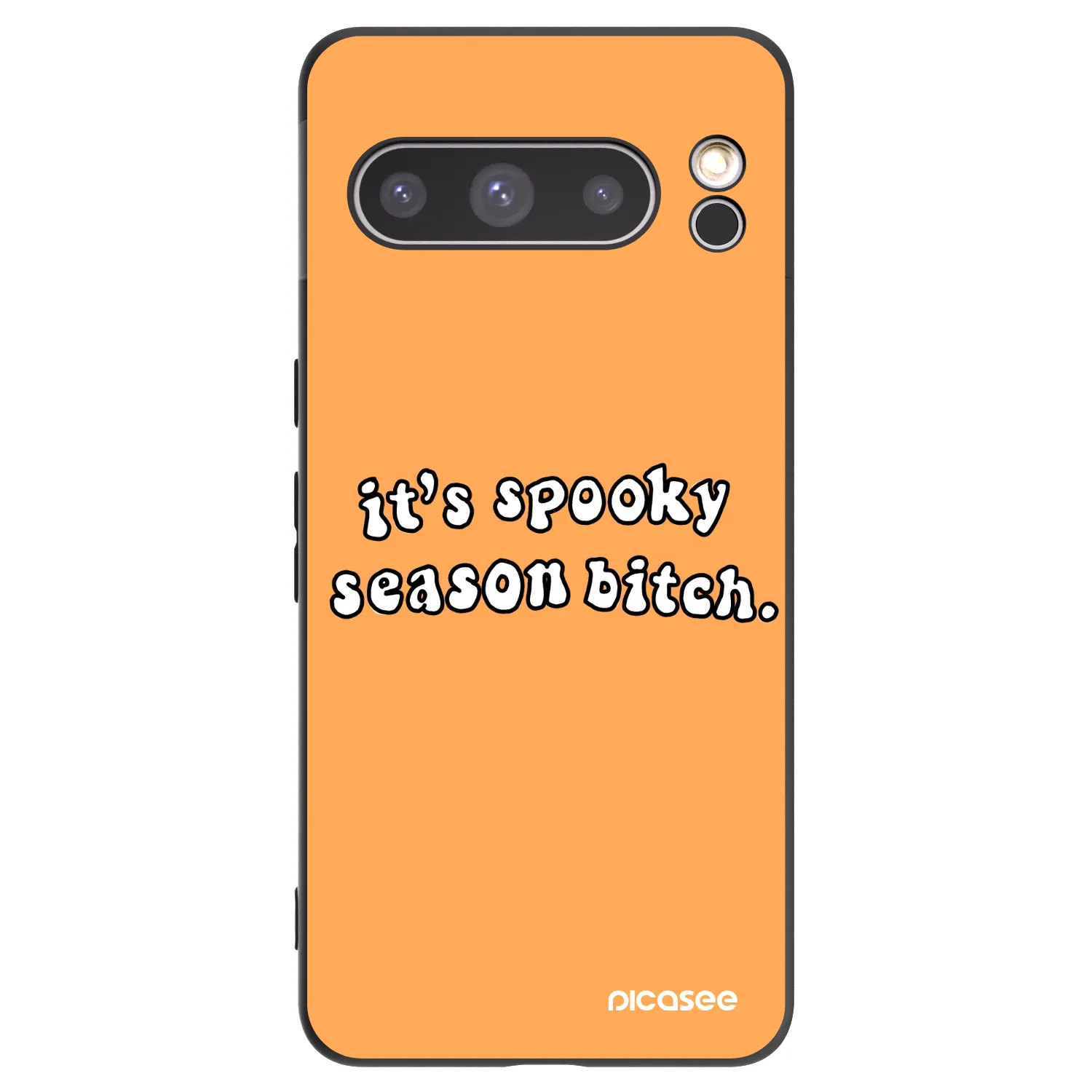 Picasee silikónový čierny obal pre Google Pixel 8 Pro - Spooky season