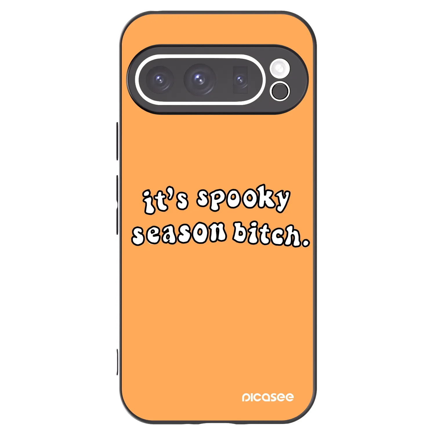Picasee silikónový čierny obal pre Google Pixel 9 Pro XL - Spooky season