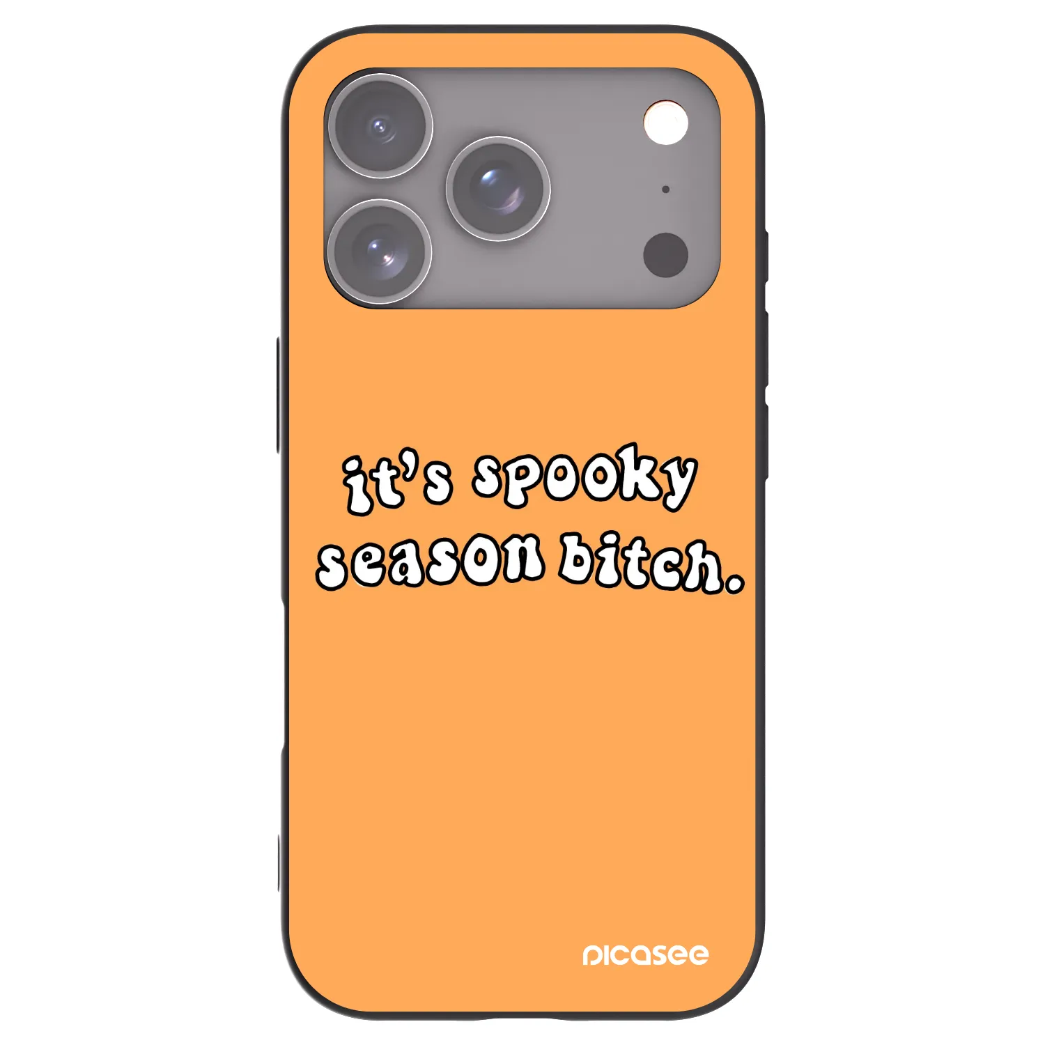 Picasee silikónový čierny obal pre Apple iPhone 18 Pro - Spooky season