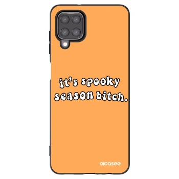 Picasee silikónový čierny obal pre Samsung Galaxy A12 A125F - Spooky season