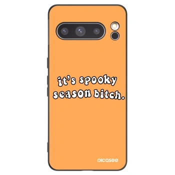 Picasee silikónový čierny obal pre Google Pixel 8 Pro - Spooky season