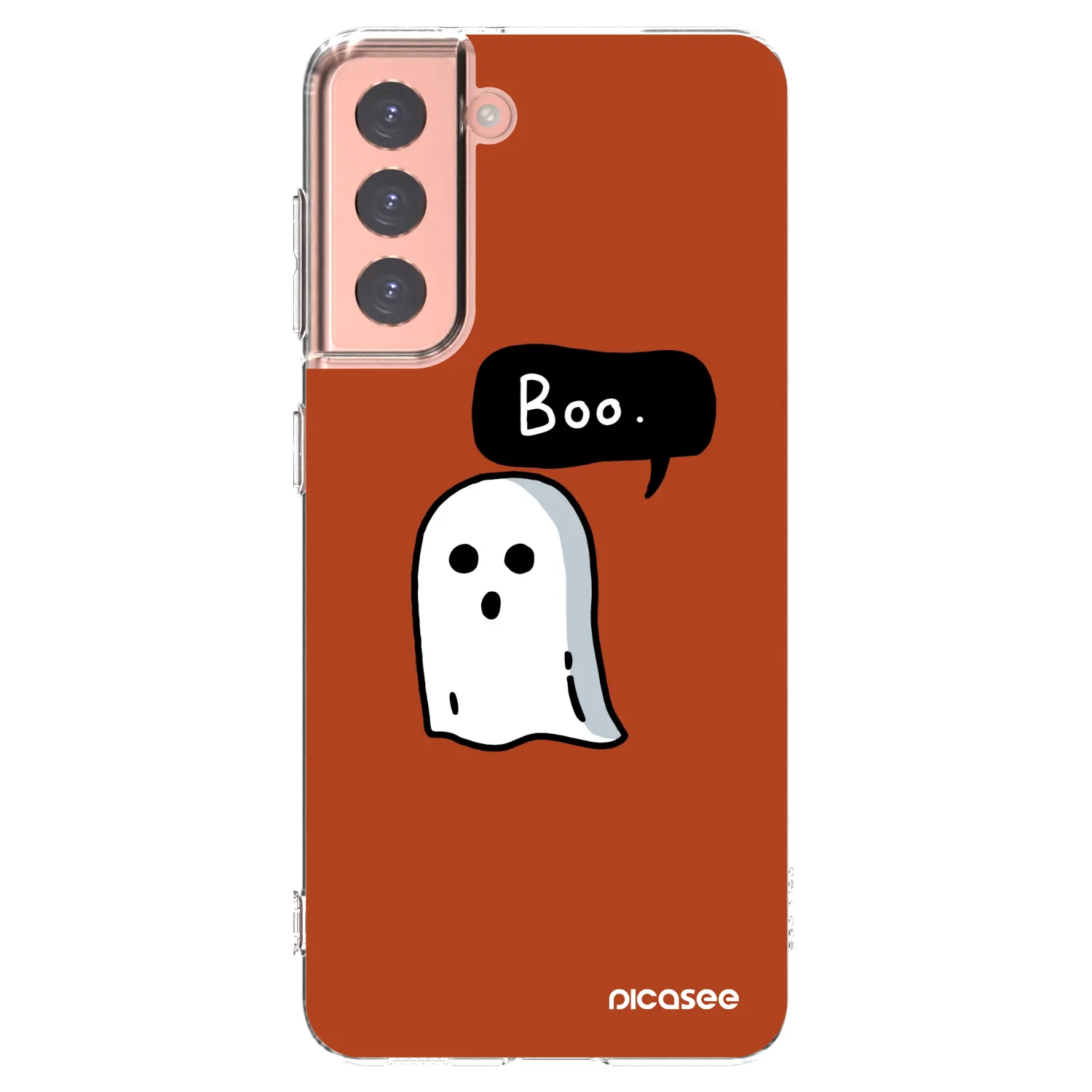 Picasee silikónový prehľadný obal pre Samsung Galaxy S21 5G G991B - Boo