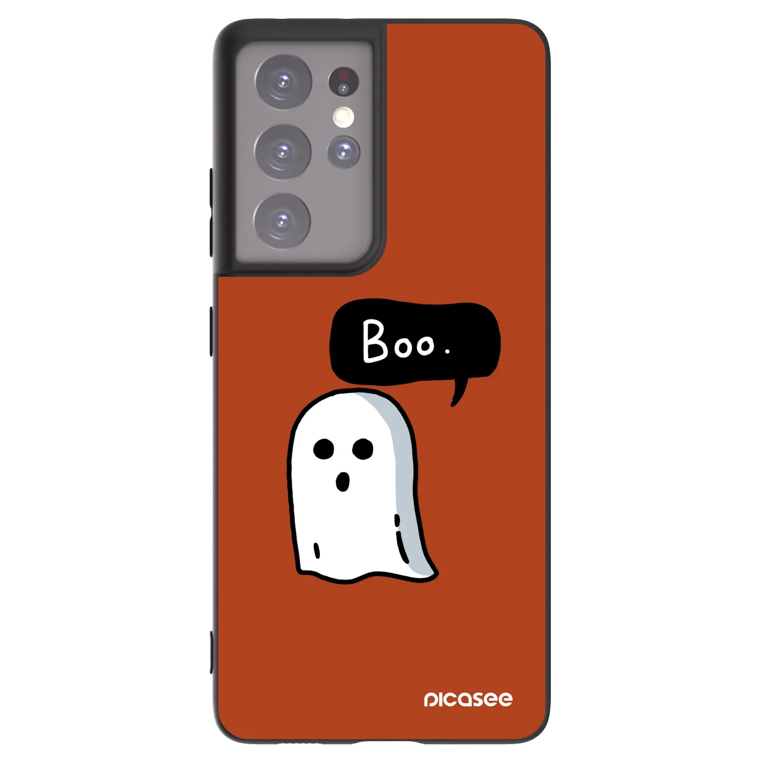 Picasee silikónový čierny obal pre Samsung Galaxy S21 Ultra 5G G998B - Boo