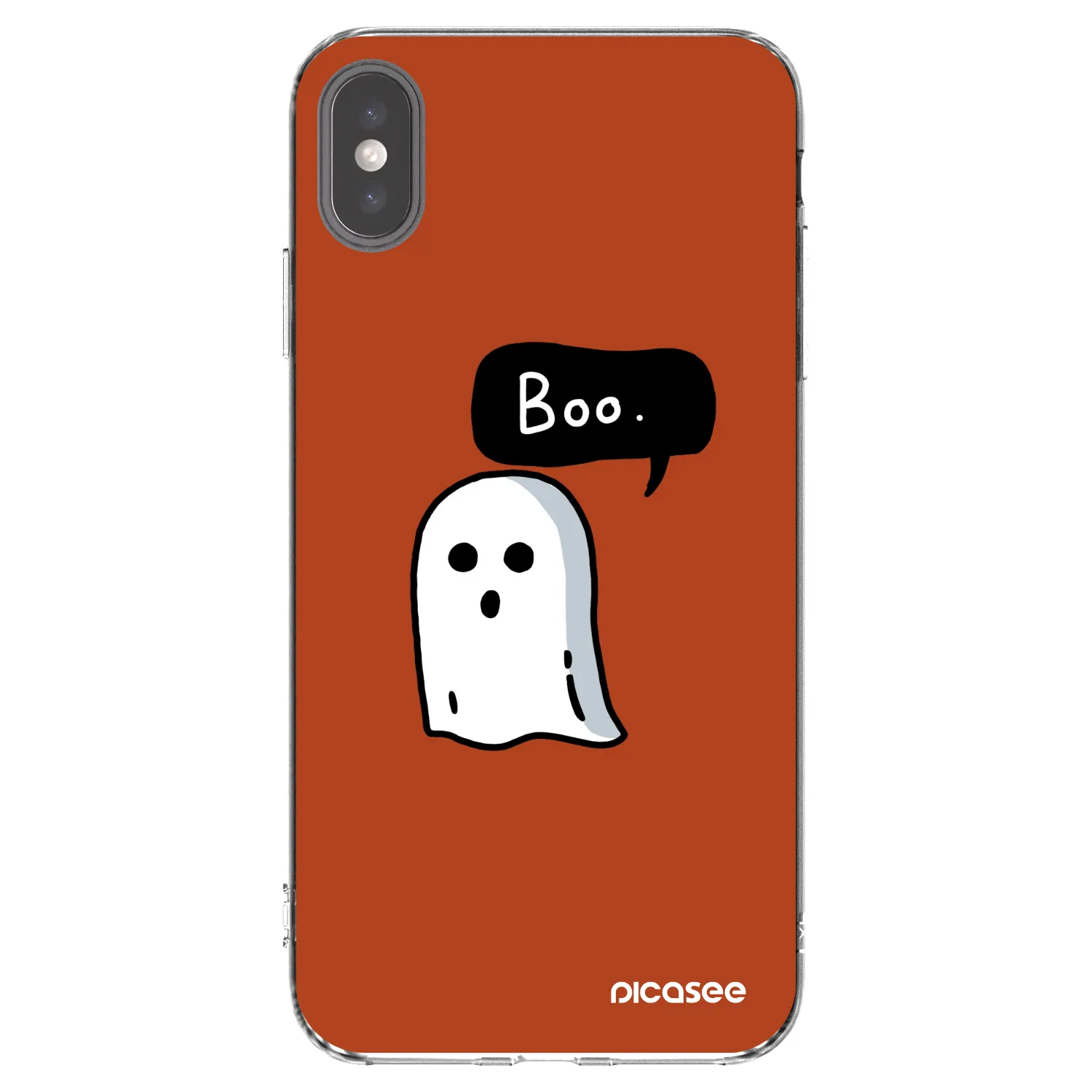 Picasee silikónový prehľadný obal pre Apple iPhone XS Max - Boo
