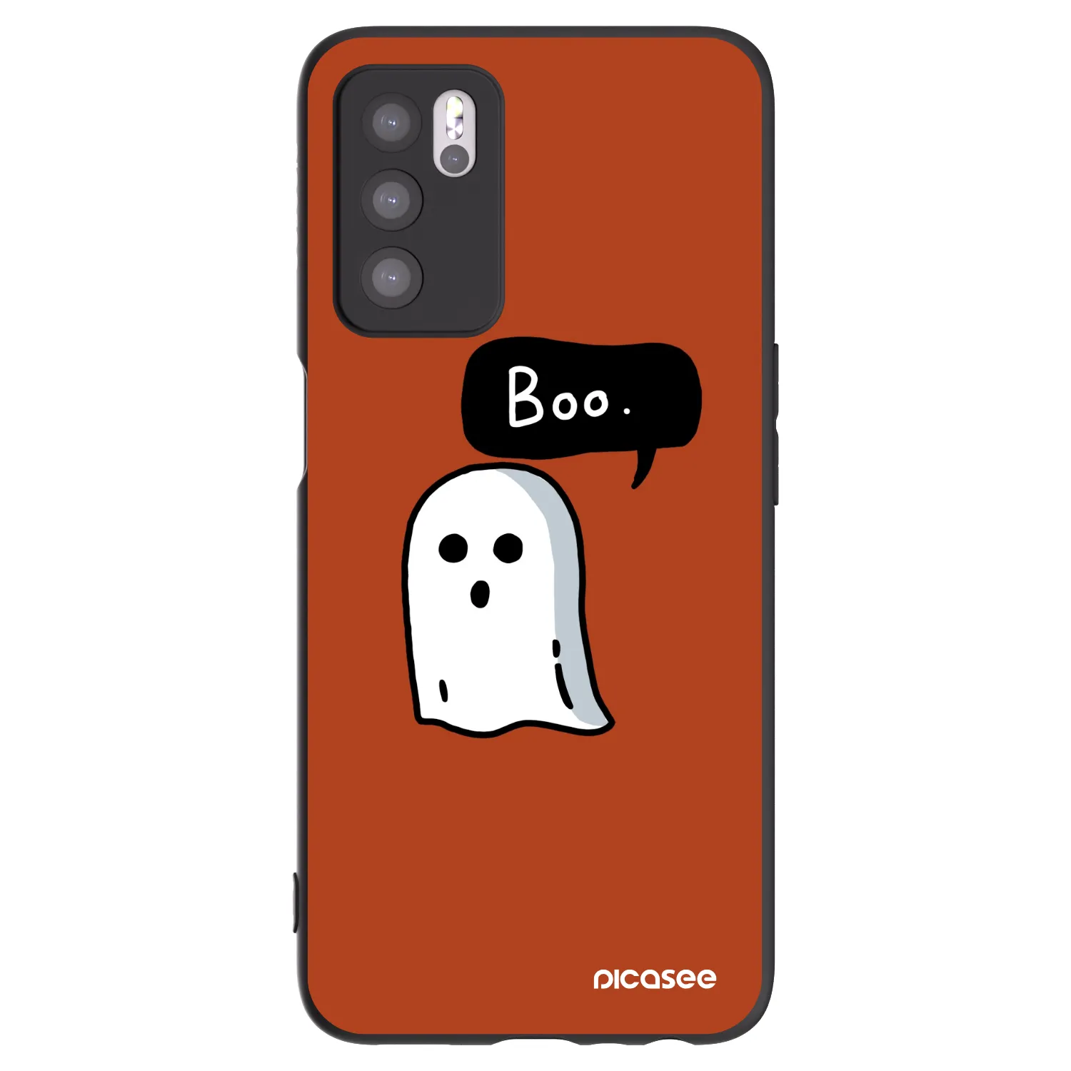 Picasee silikónový čierny obal pre OPPO A16s - Boo