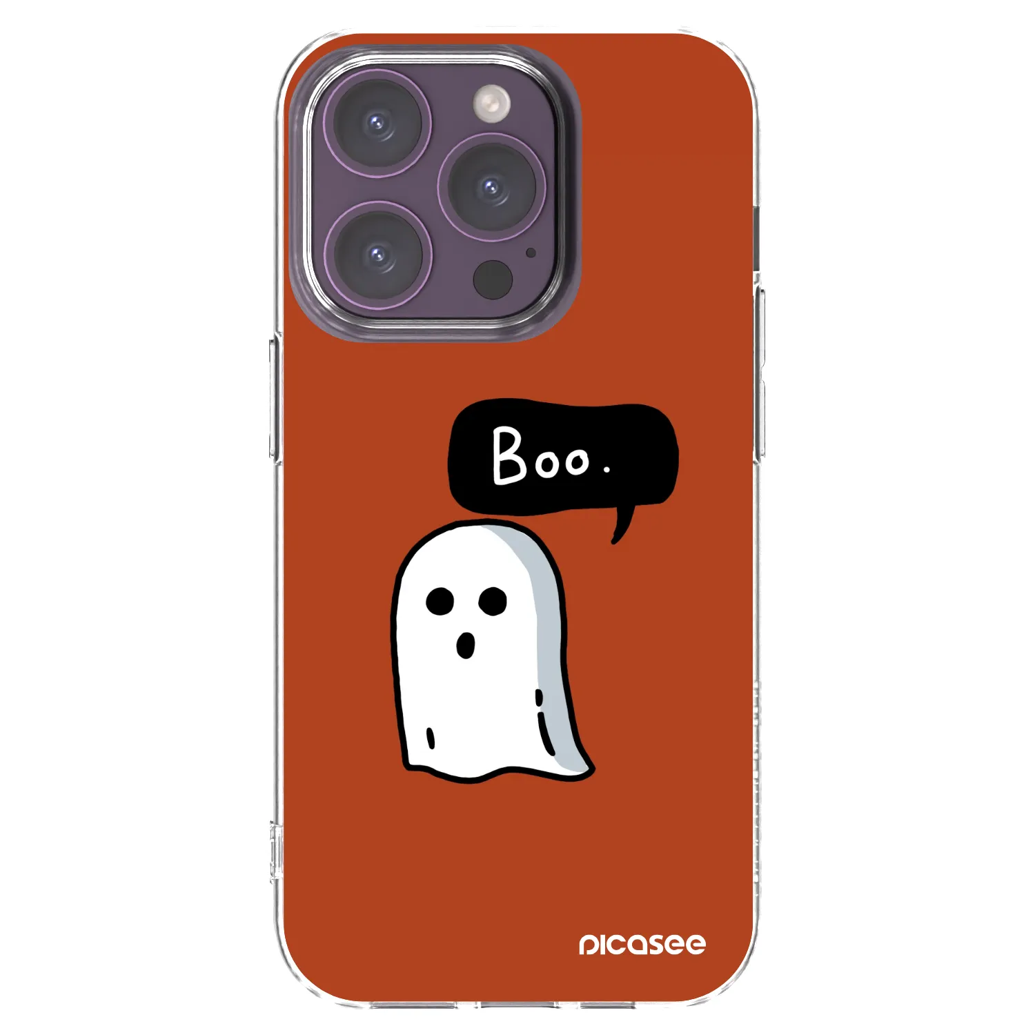 Picasee silikónový prehľadný obal pre Apple iPhone 14 Pro - Boo