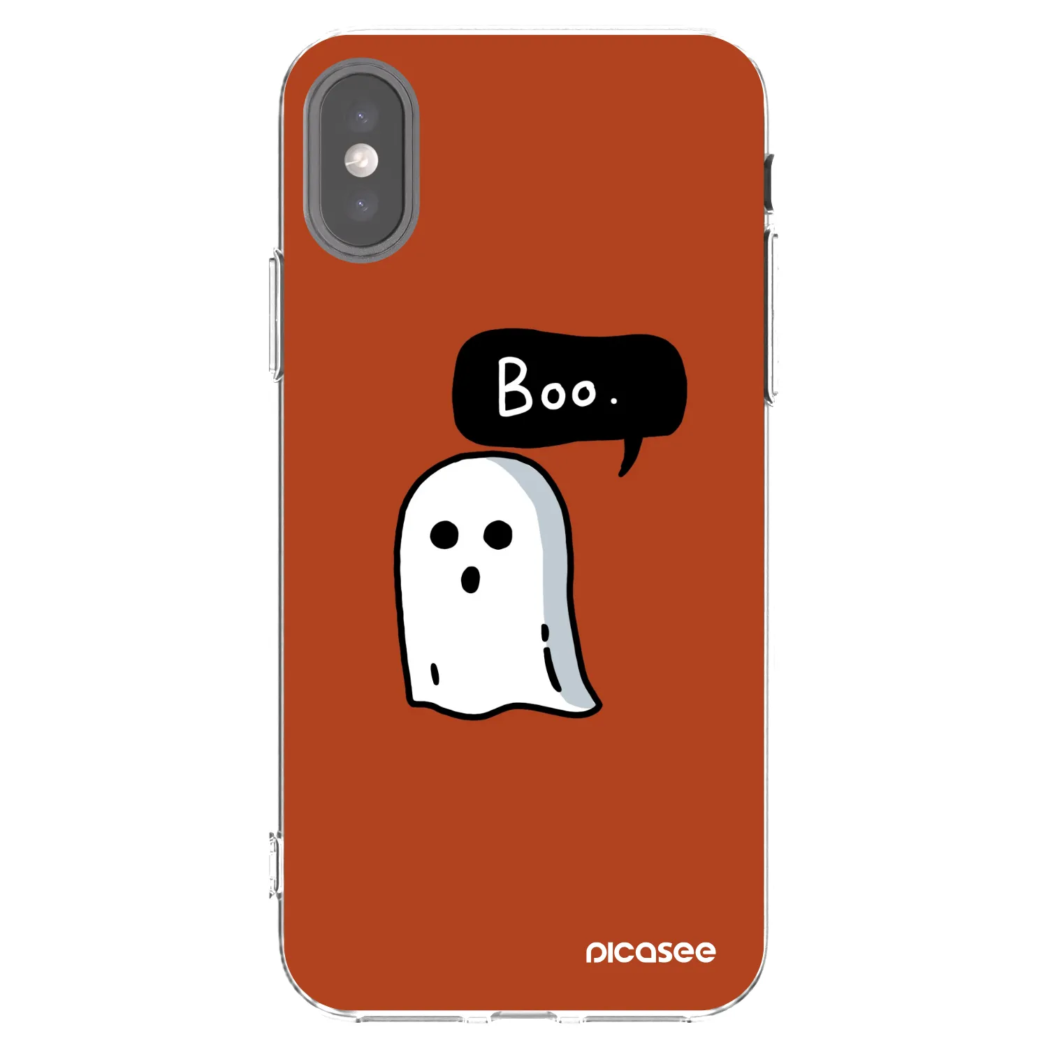Picasee silikónový prehľadný obal pre Apple iPhone X/XS - Boo