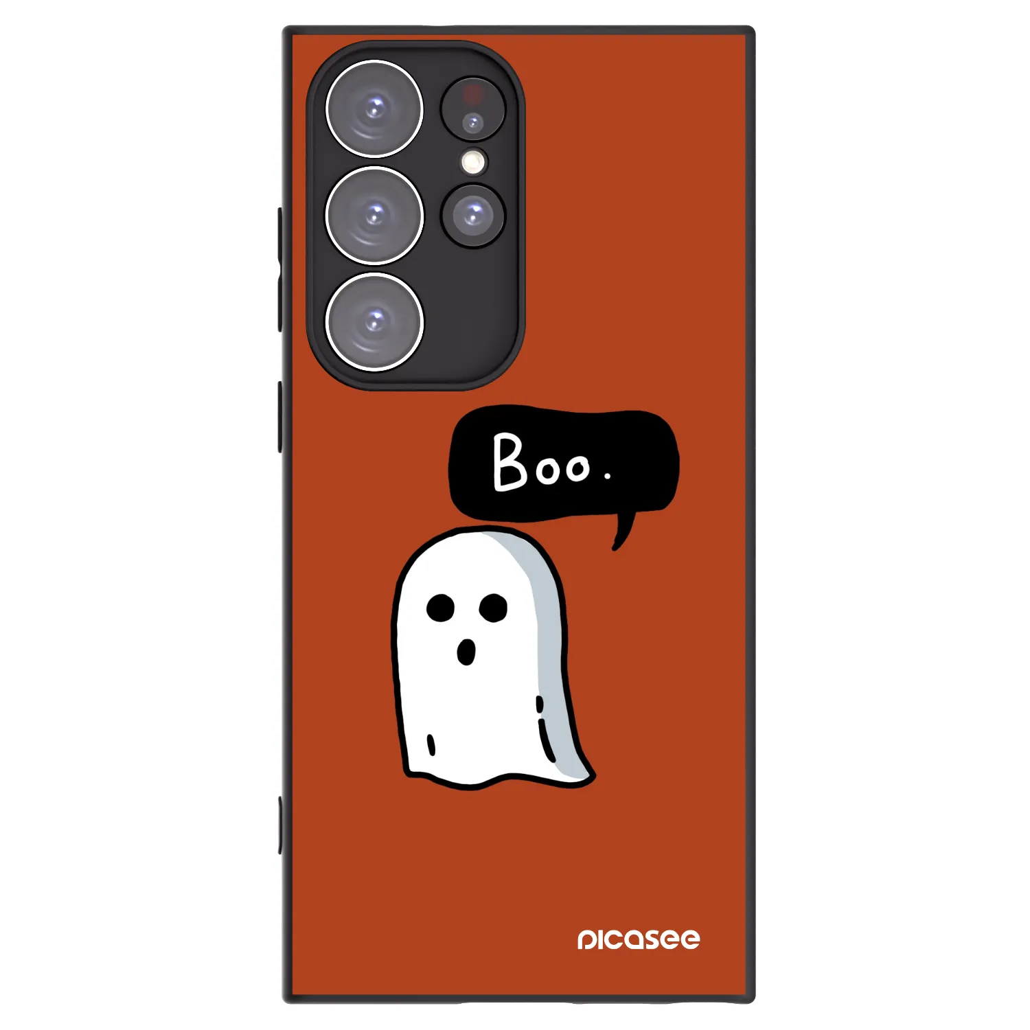 Picasee silikónový čierny obal pre Samsung Galaxy S23 Ultra 5G - Boo