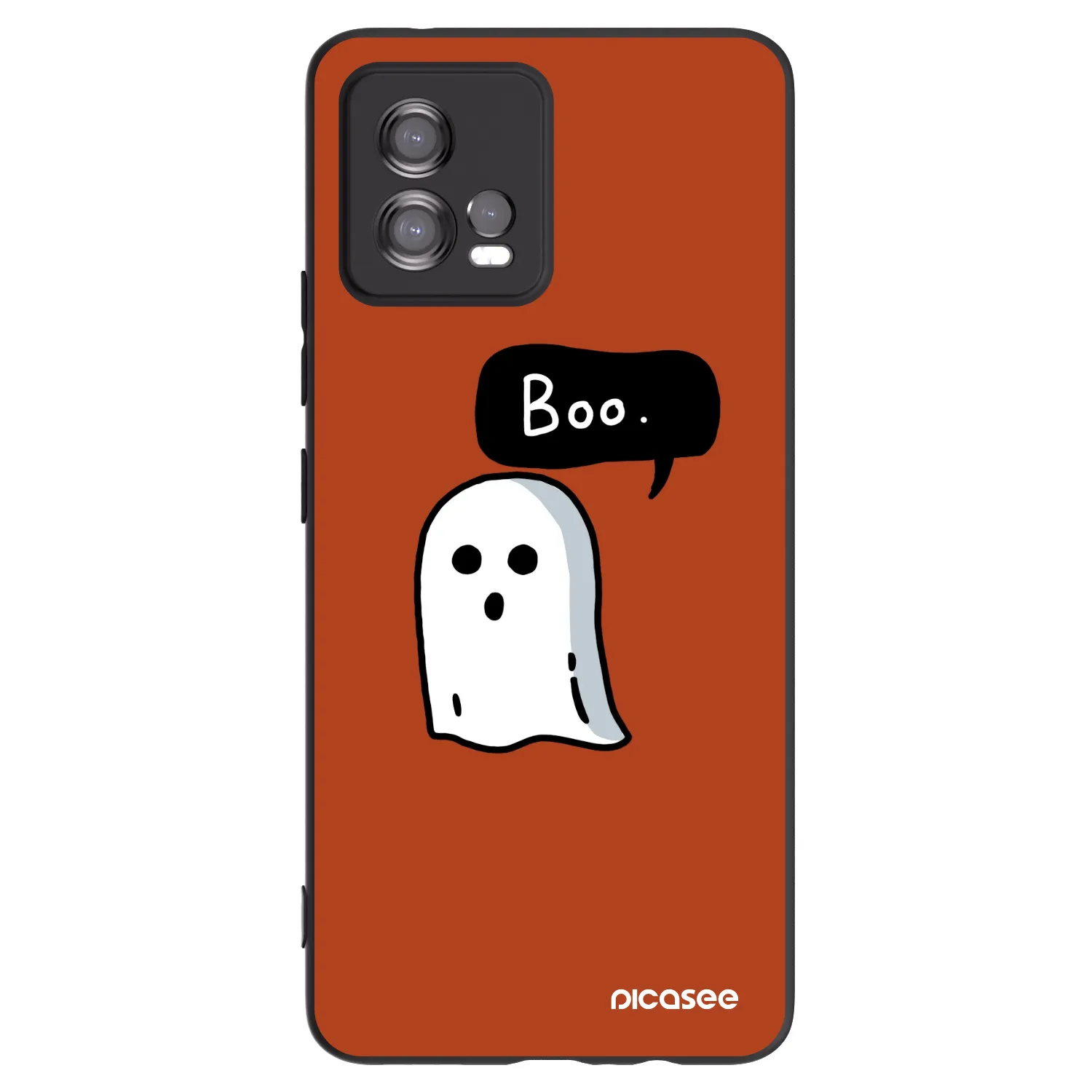 Picasee silikónový čierny obal pre Motorola Moto G72 - Boo