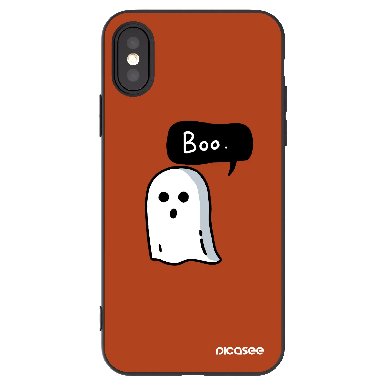 Picasee silikónový čierny obal pre Apple iPhone X/XS - Boo