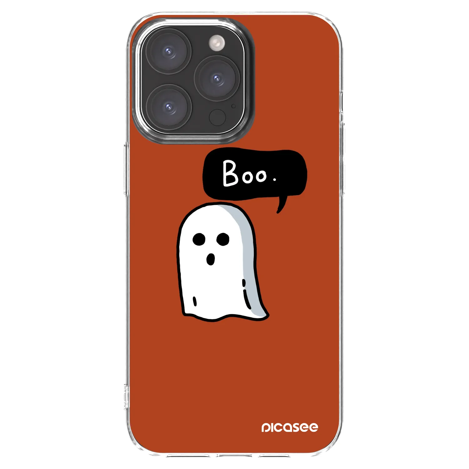 Picasee silikónový prehľadný obal pre Apple iPhone 15 Pro Max - Boo