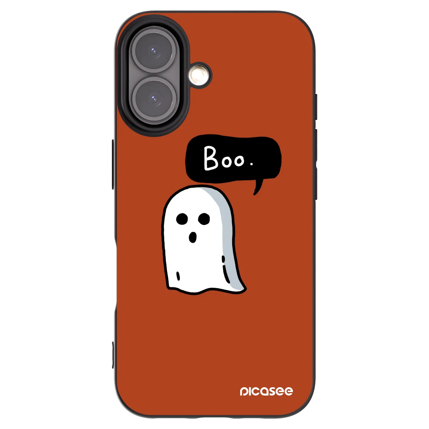 Picasee silikónový čierny obal pre Apple iPhone 16 - Boo