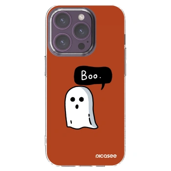 Picasee silikónový prehľadný obal pre Apple iPhone 14 Pro - Boo
