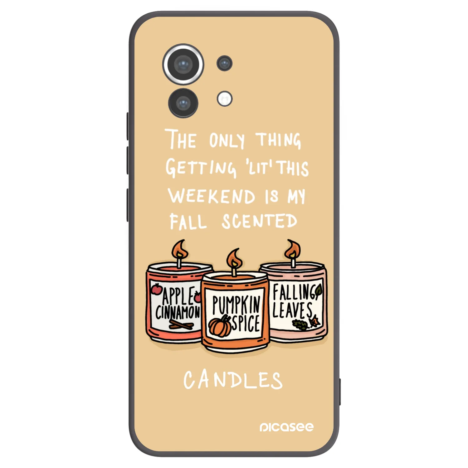 Picasee silikónový čierny obal pre Xiaomi Mi 11 - Candles