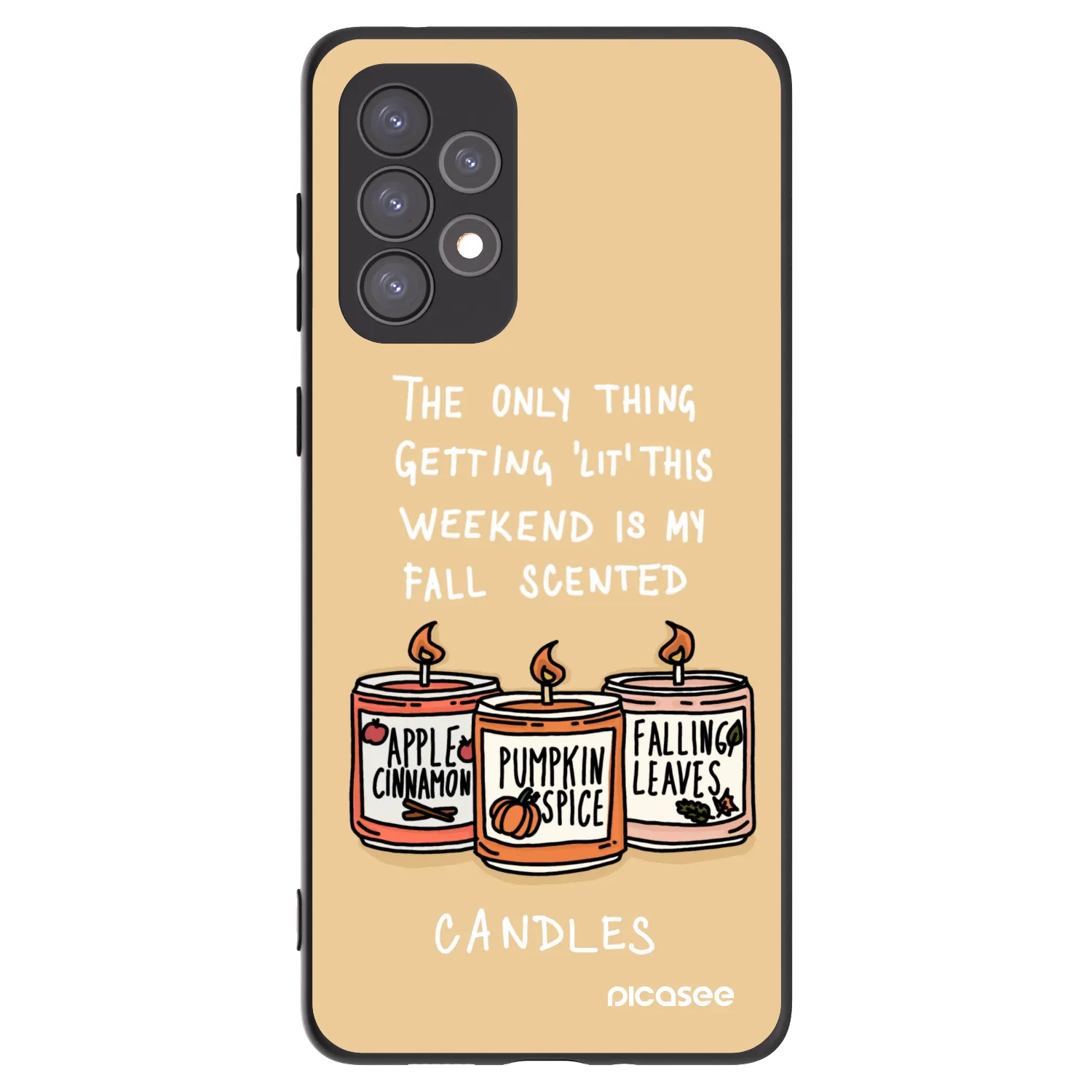 Picasee silikónový čierny obal pre Samsung Galaxy A73 5G - Candles