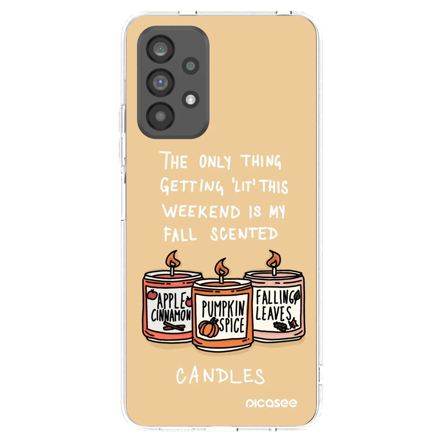 Picasee silikónový prehľadný obal pre Samsung Galaxy A73 5G - Candles