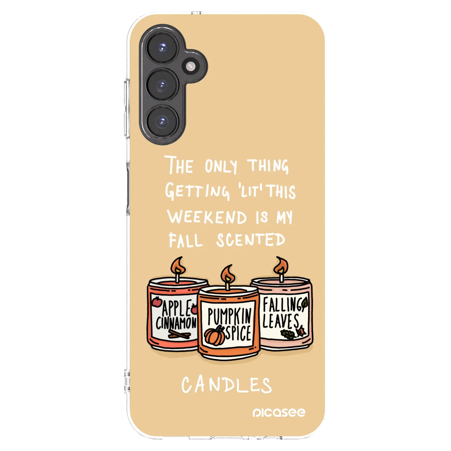 Picasee silikónový prehľadný obal pre Samsung Galaxy A14 4G A145R - Candles