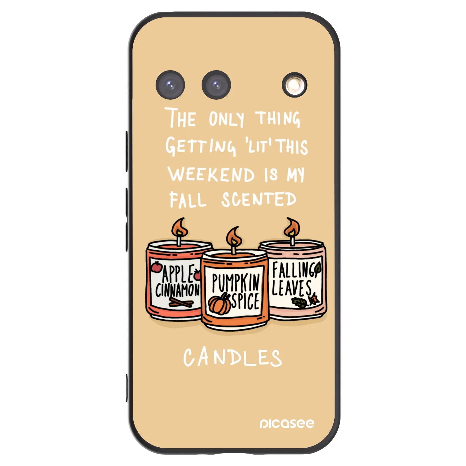 Picasee silikónový čierny obal pre Google Pixel 9 - Candles