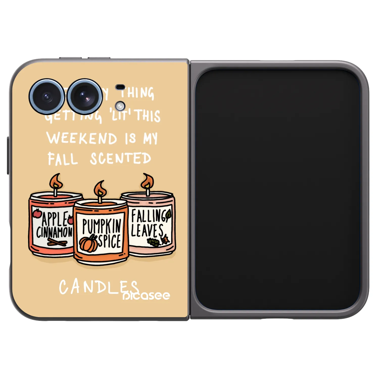 Picasee silikónový čierny obal pre Apple iPhone Ultra - Candles