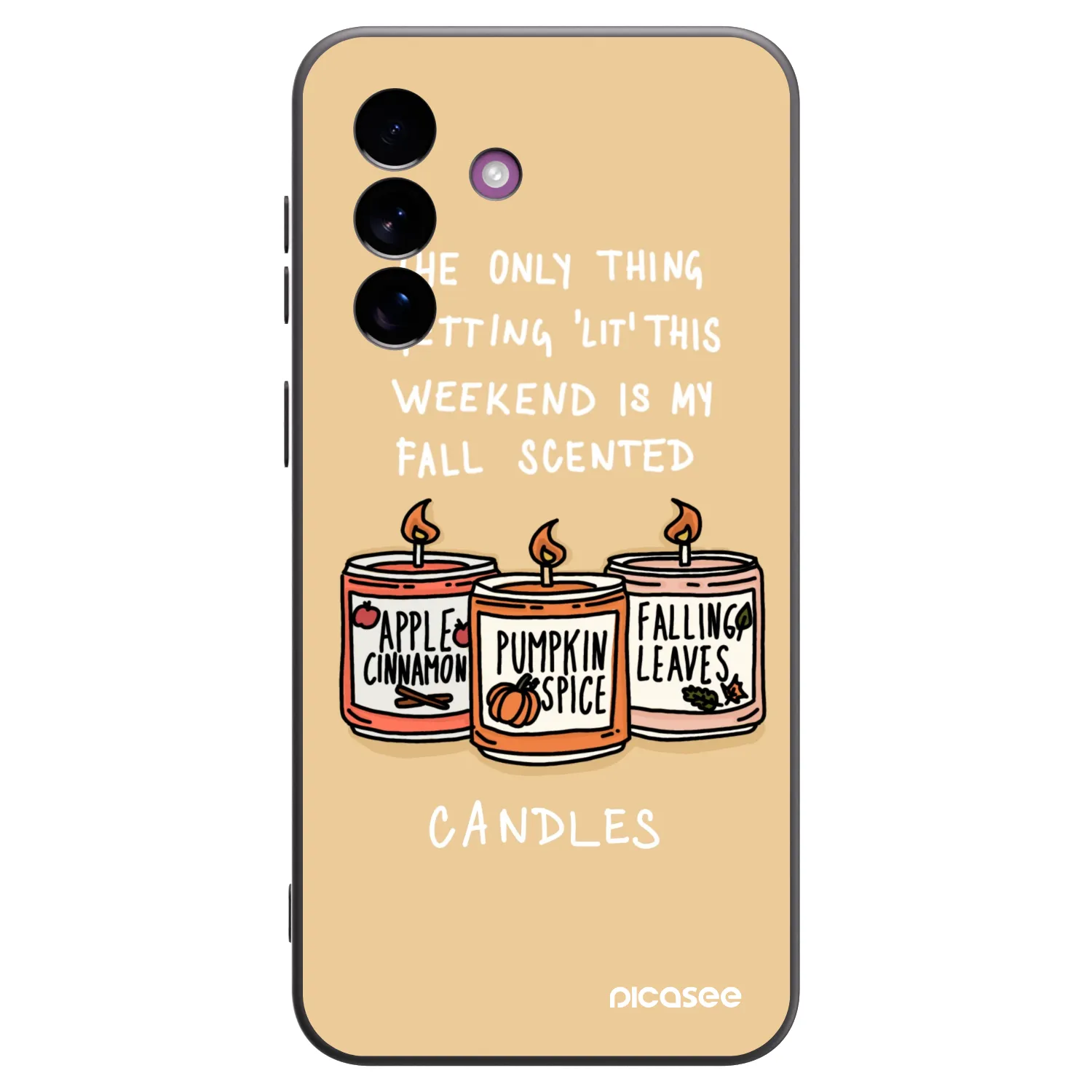 Picasee silikónový čierny obal pre Samsung Galaxy A37 - Candles