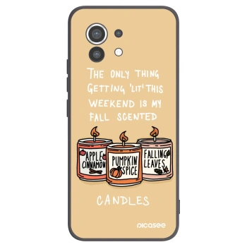 Picasee silikónový čierny obal pre Xiaomi Mi 11 - Candles
