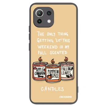 Picasee silikónový čierny obal pre Xiaomi 11 Lite 5G NE - Candles