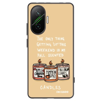 Picasee silikónový čierny obal pre Xiaomi Poco F7 Pro 5G - Candles