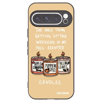 Picasee silikónový čierny obal pre Google Pixel 9 Pro XL - Candles
