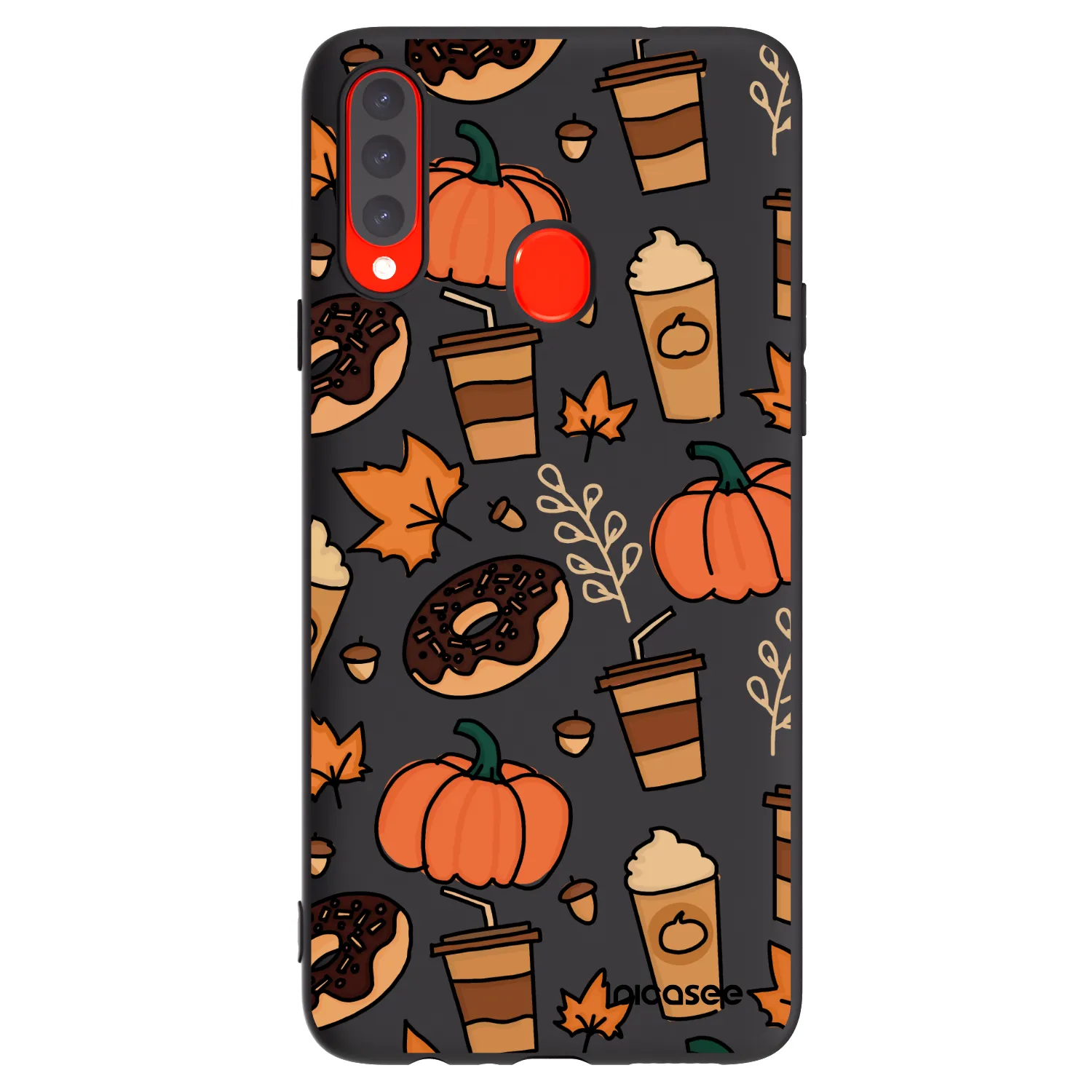 Picasee silikónový čierny obal pre Samsung Galaxy A20s - Fallovers
