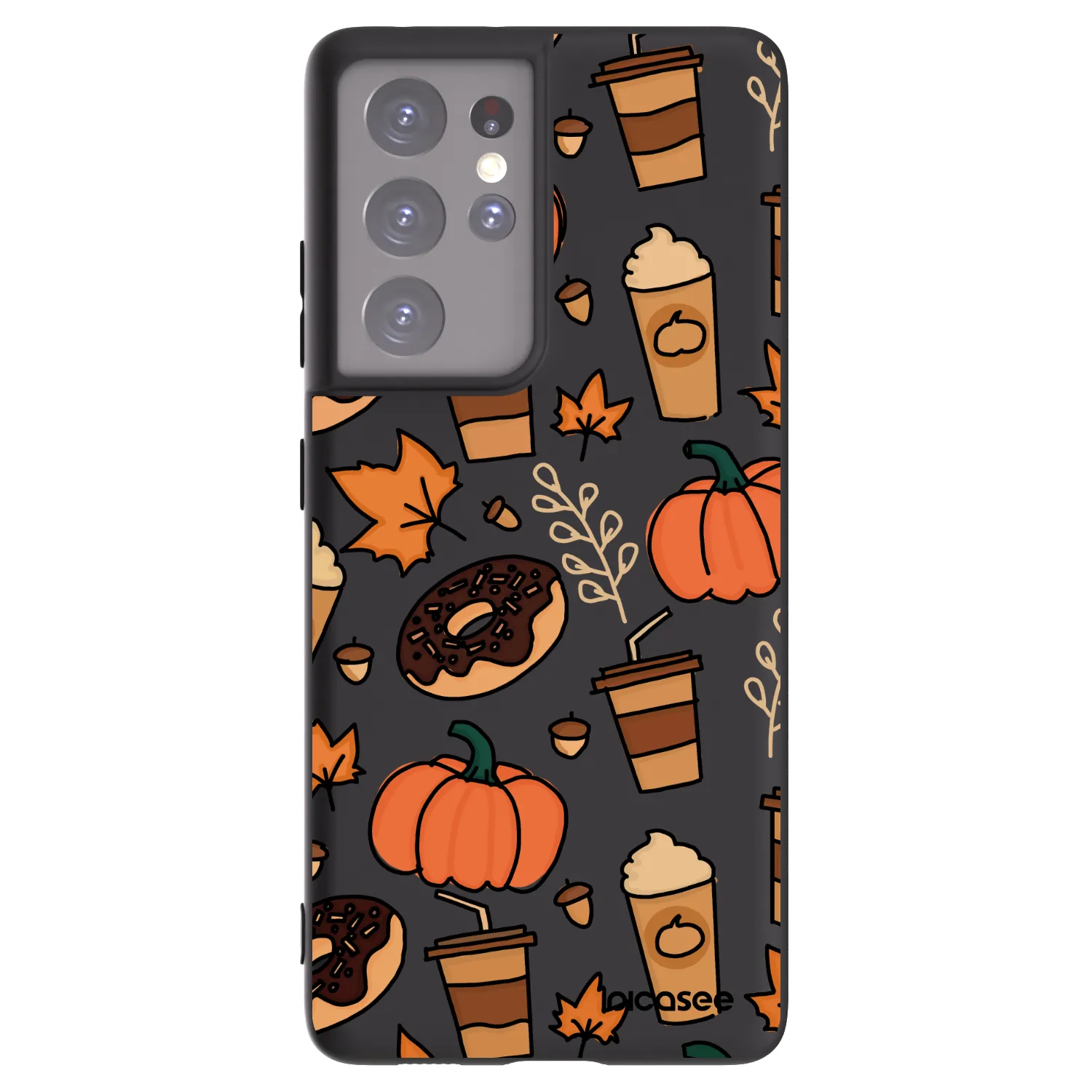 Picasee silikónový čierny obal pre Samsung Galaxy S21 Ultra 5G G998B - Fallovers