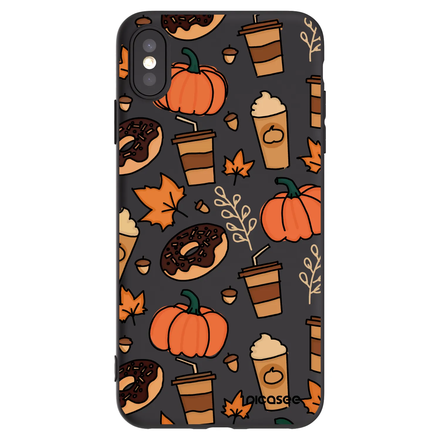 Picasee silikónový čierny obal pre Apple iPhone XS Max - Fallovers