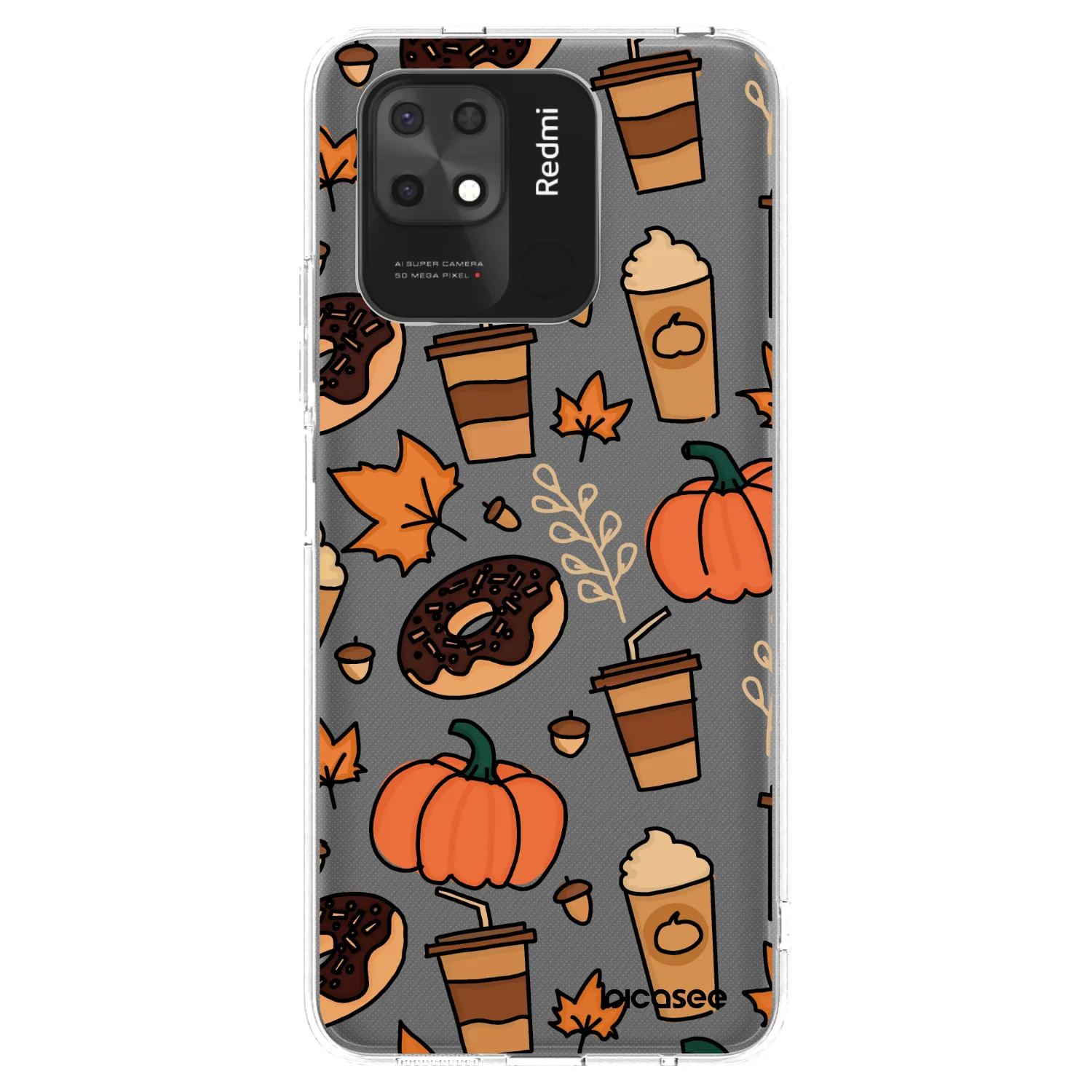 Picasee silikónový prehľadný obal pre Xiaomi Redmi 10C - Fallovers