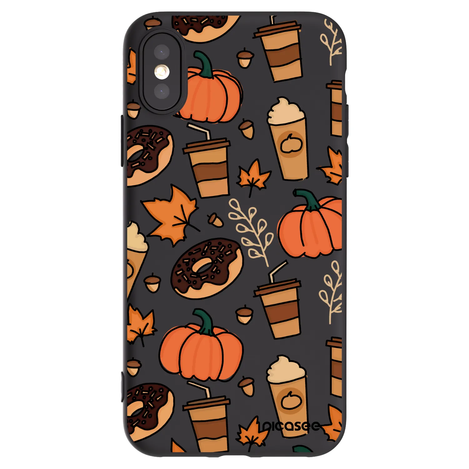 Picasee silikónový čierny obal pre Apple iPhone X/XS - Fallovers
