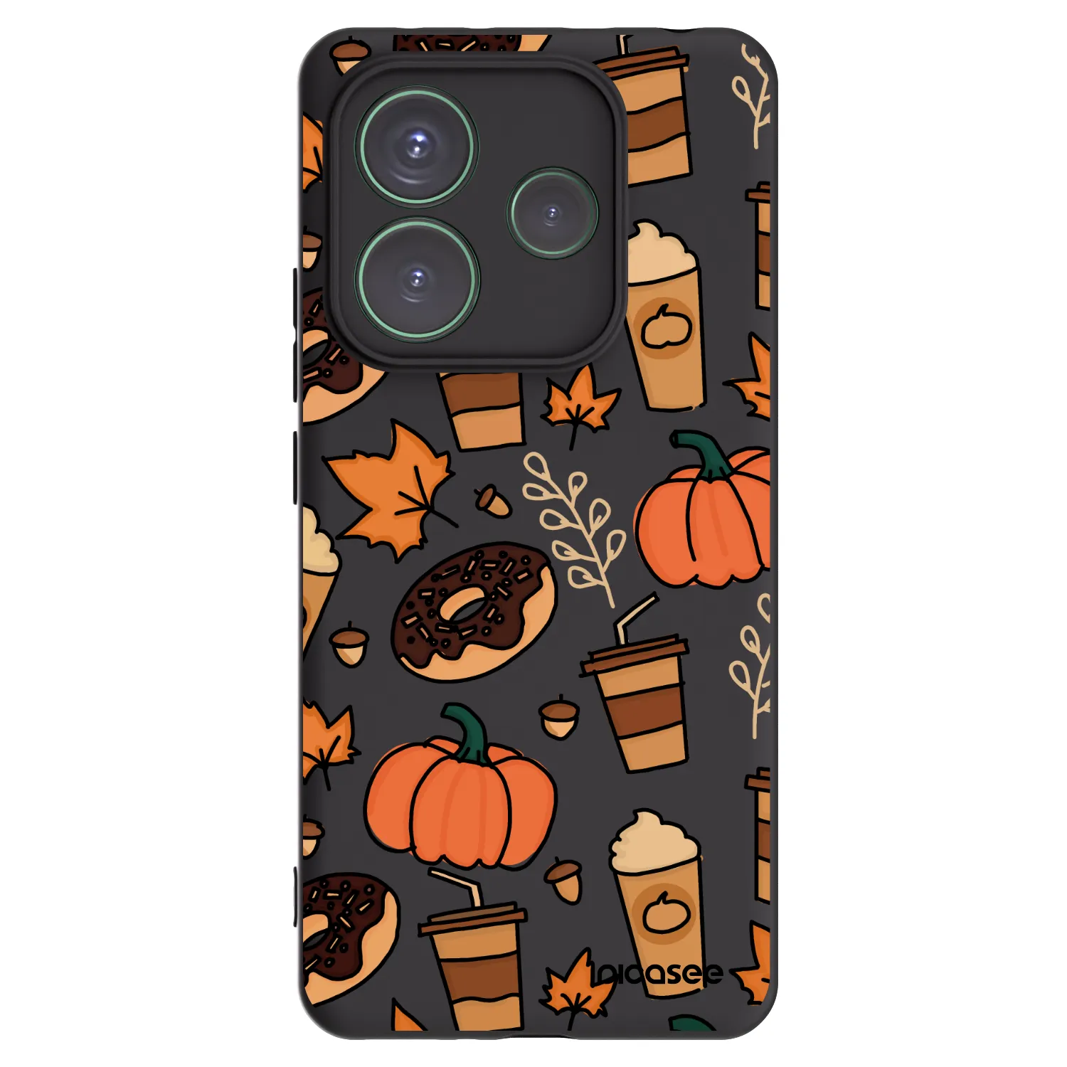 Picasee silikónový čierny obal pre Xiaomi Redmi Note 14 5G - Fallovers