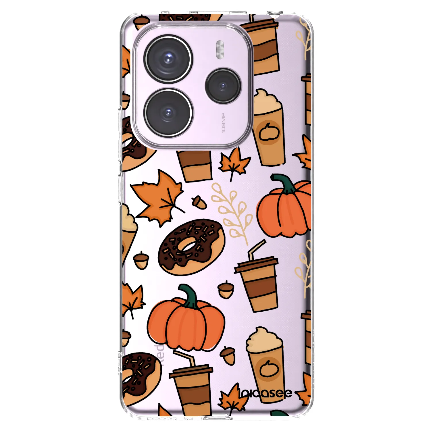 Picasee silikónový prehľadný obal pre Xiaomi Redmi Note 14 5G - Fallovers