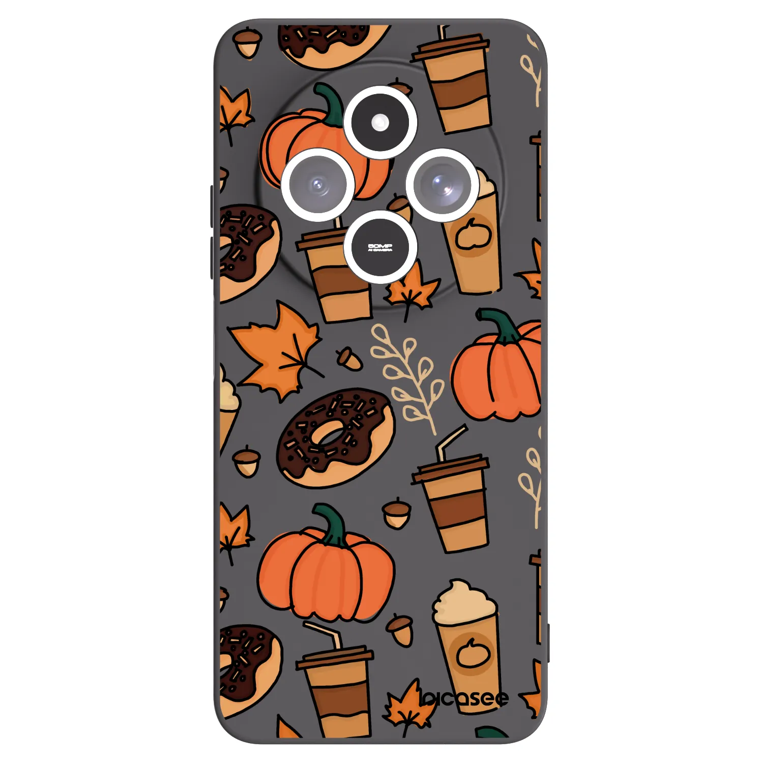 Picasee silikónový čierny obal pre Xiaomi Redmi 14C - Fallovers