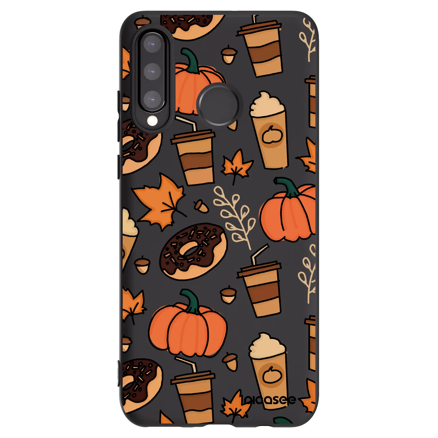 Picasee silikónový čierny obal pre Huawei P30 Lite - Fallovers
