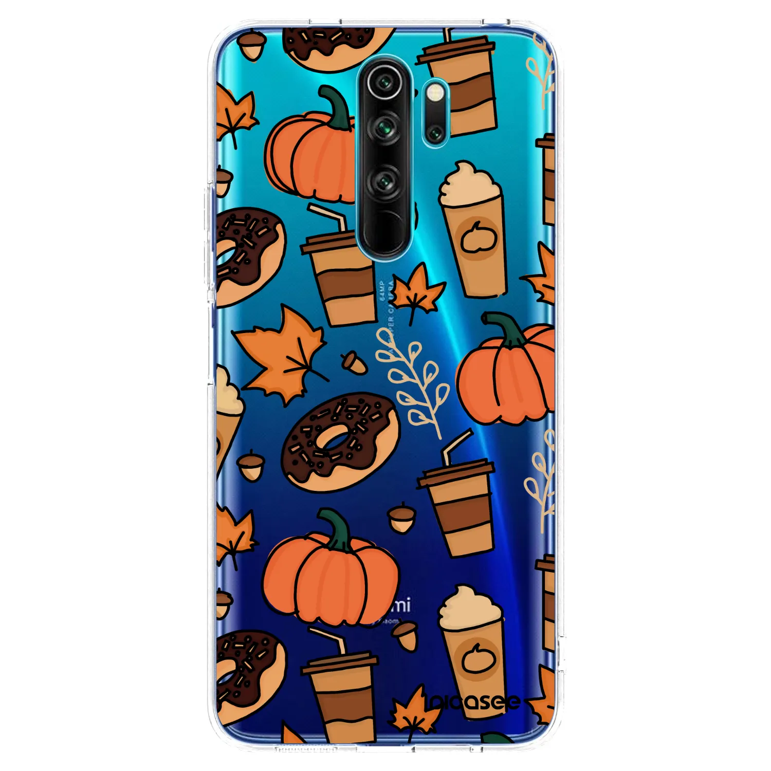 Picasee silikónový prehľadný obal pre Xiaomi Redmi Note 8 Pro - Fallovers