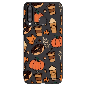 Picasee silikónový čierny obal pre Huawei P30 Lite - Fallovers