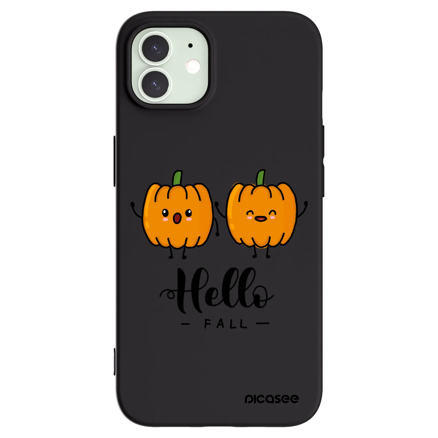 Picasee silikónový čierny obal pre Apple iPhone 12 - Hallo Fall