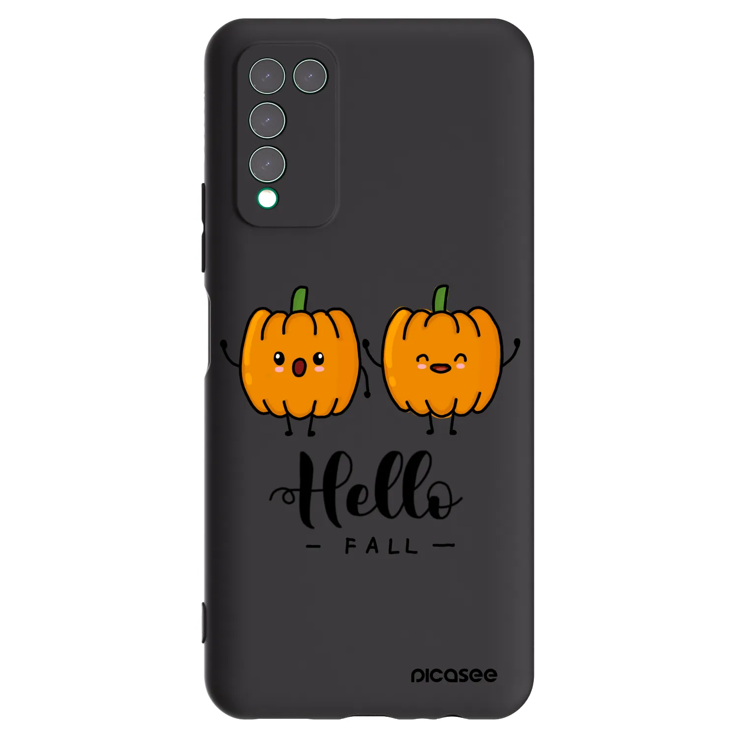 Picasee silikónový čierny obal pre Honor 10X Lite - Hallo Fall