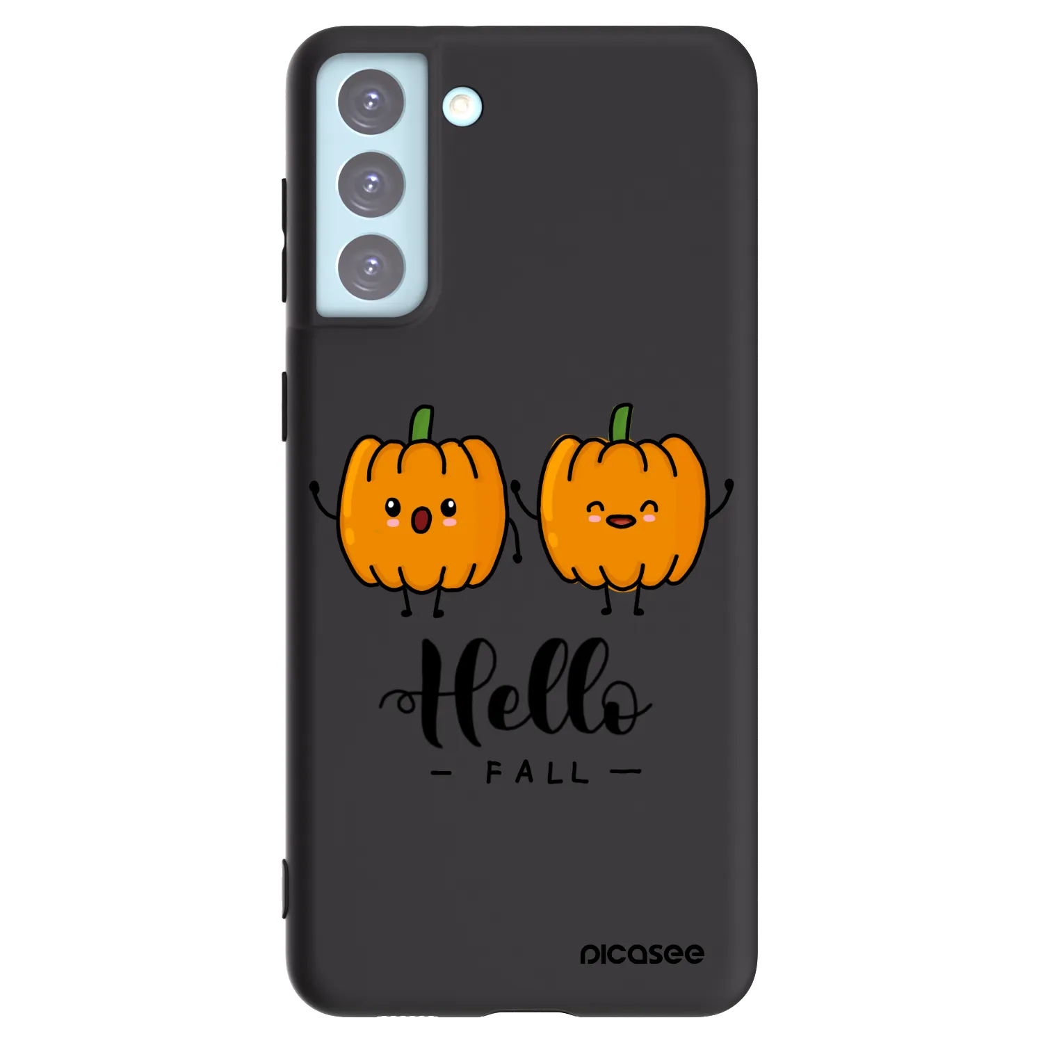 Picasee silikónový čierny obal pre Samsung Galaxy S21+ 5G G996F - Hallo Fall