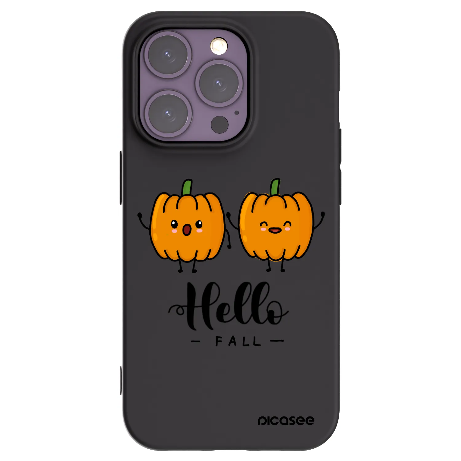 Picasee silikónový čierny obal pre Apple iPhone 14 Pro - Hallo Fall