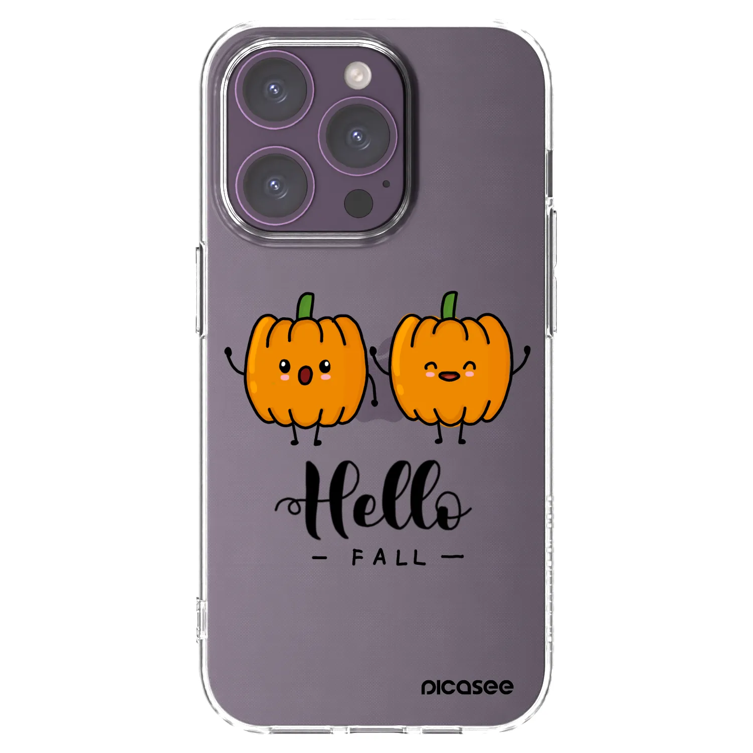 Picasee silikónový prehľadný obal pre Apple iPhone 14 Pro - Hallo Fall