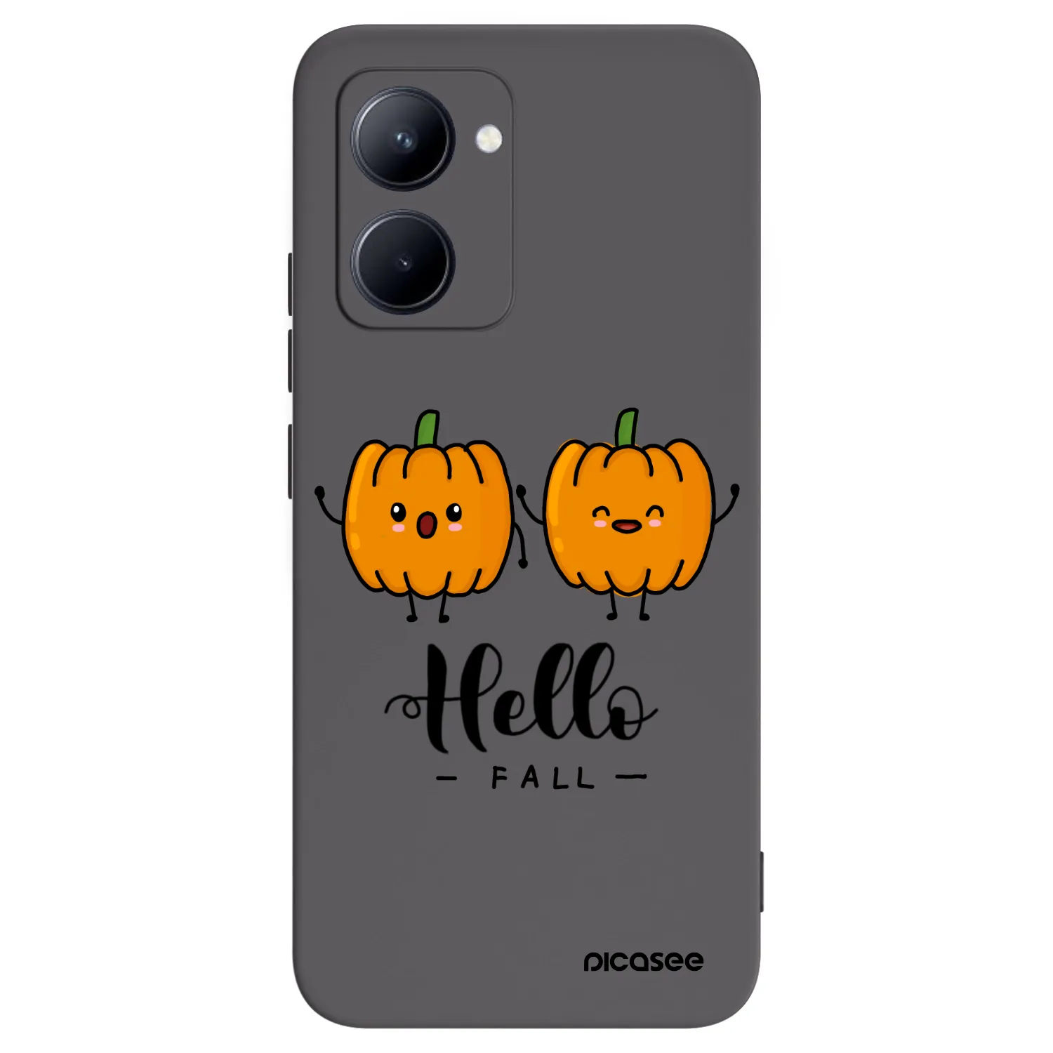 Picasee silikónový čierny obal pre Realme C33 (2023) - Hallo Fall