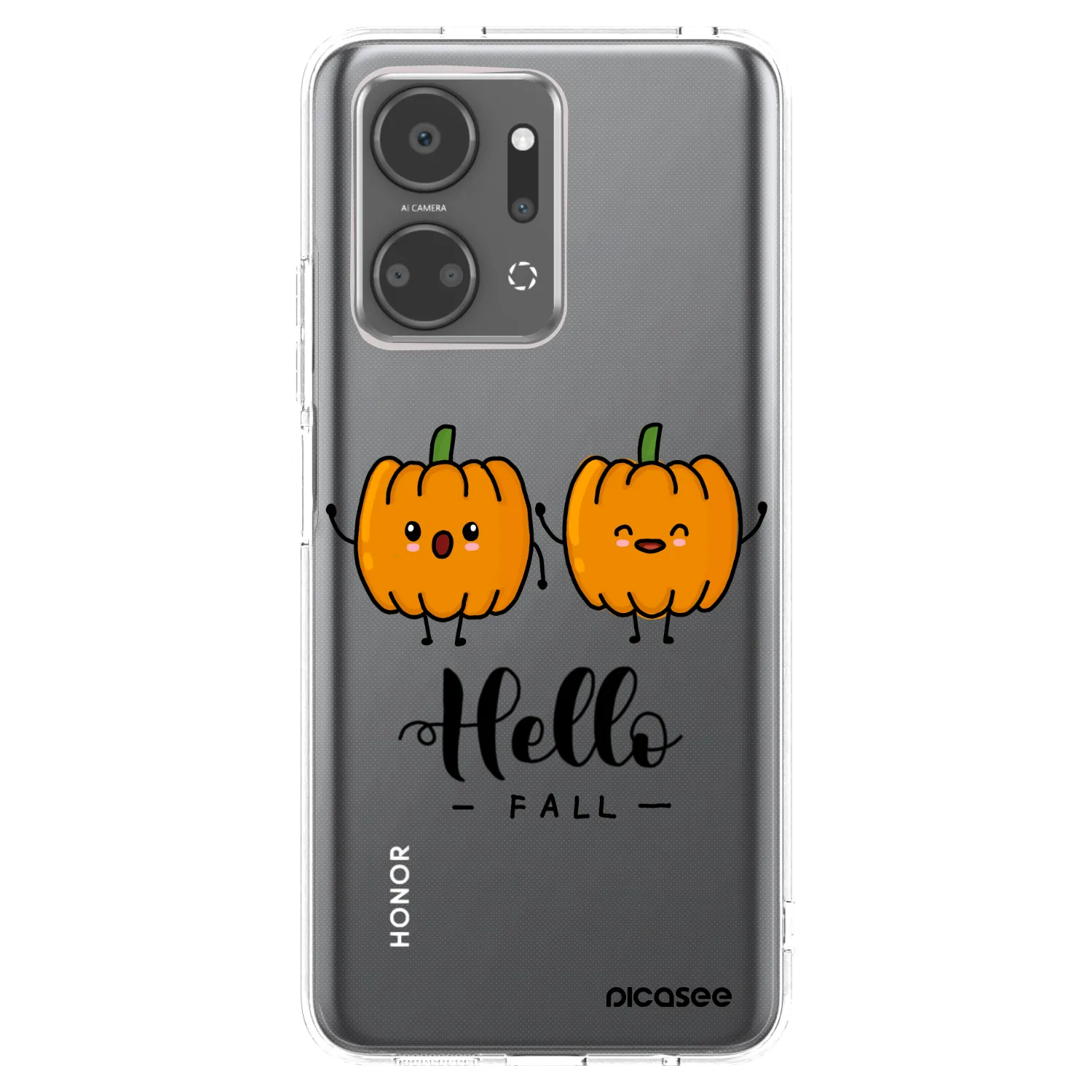 Picasee silikónový prehľadný obal pre Honor X7a - Hallo Fall