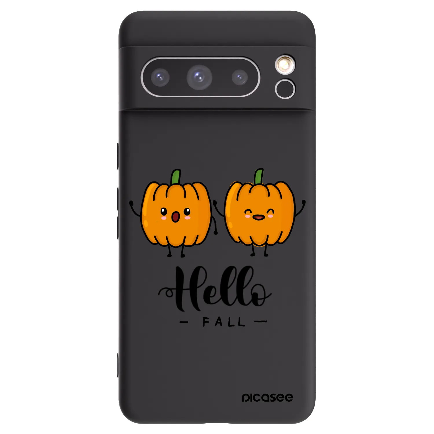 Picasee silikónový čierny obal pre Google Pixel 8 Pro - Hallo Fall