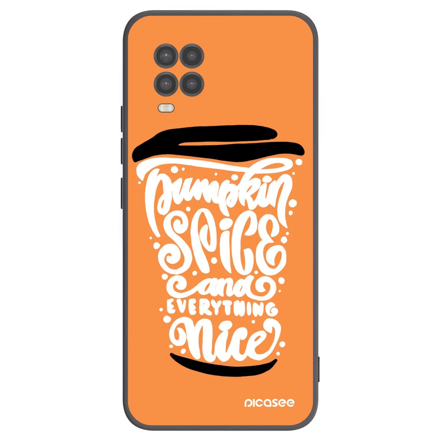 Picasee silikónový čierny obal pre Xiaomi Mi 10 Lite - Pumpkin coffee
