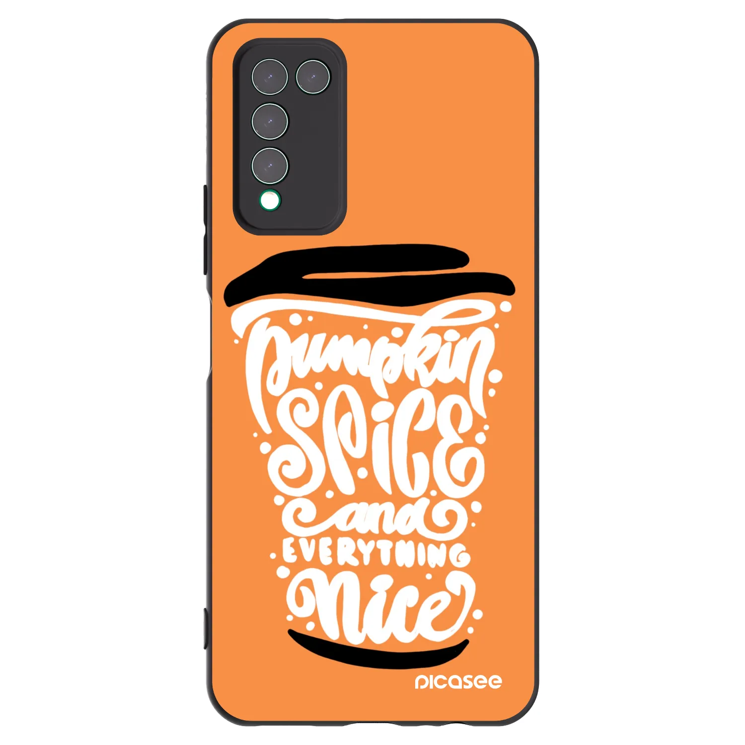 Picasee silikónový čierny obal pre Honor 10X Lite - Pumpkin coffee