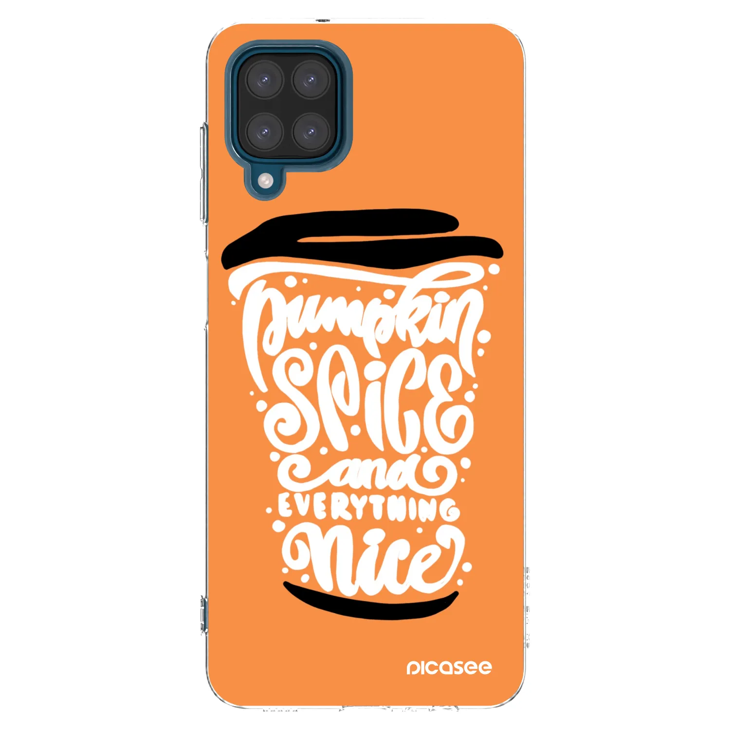 Picasee silikónový prehľadný obal pre Samsung Galaxy A12 A125F - Pumpkin coffee